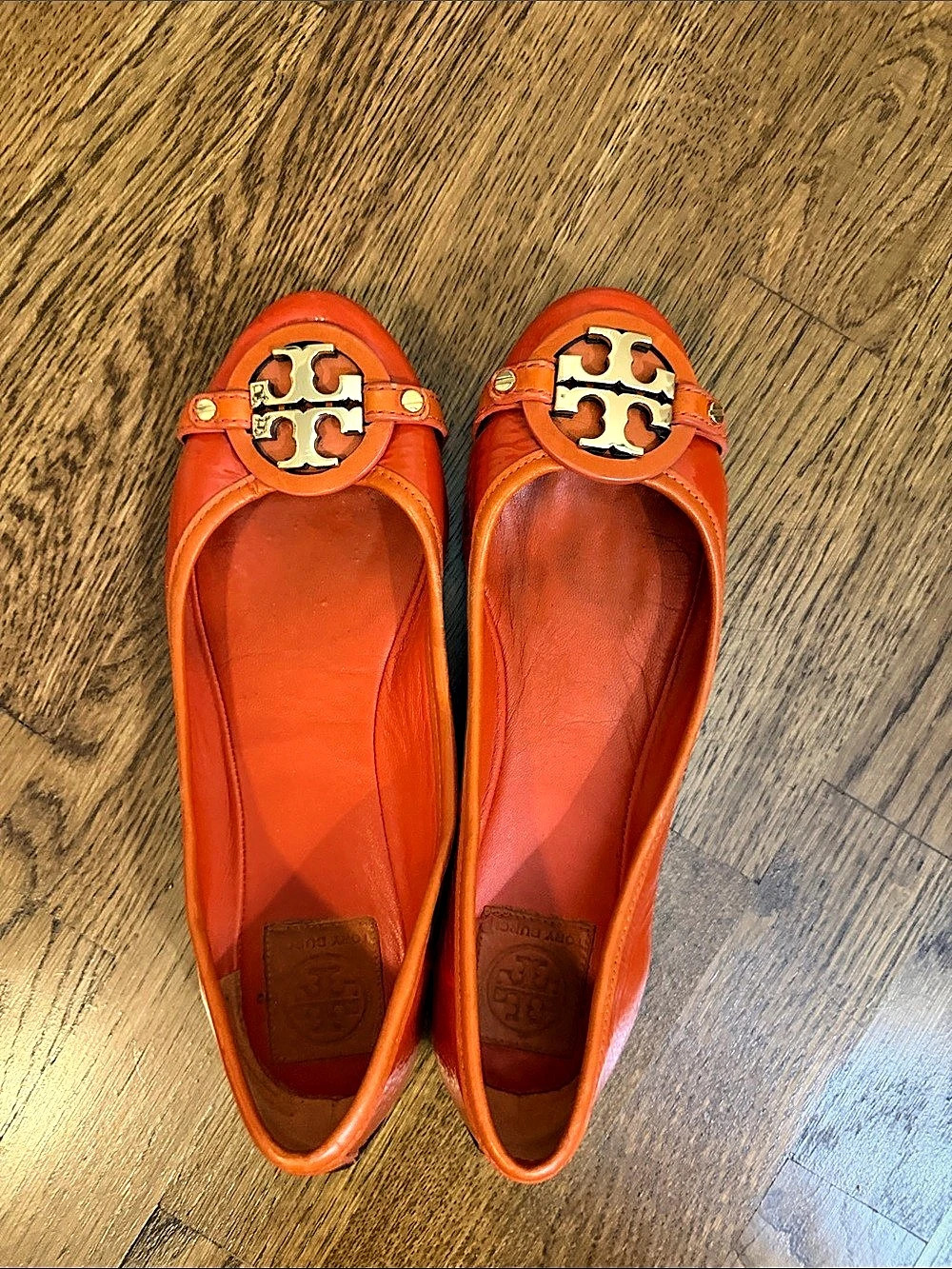Tory Burch Minnie Travel Ballet Flat Ballet Flats in Orange